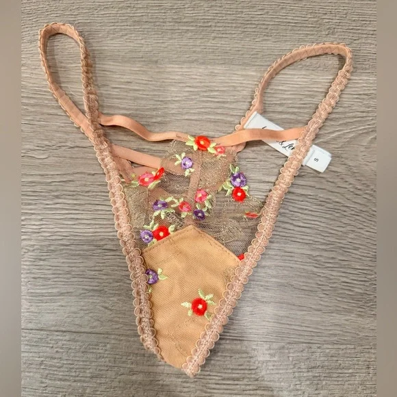 For Love And Lemons Floral Embroidered Bra Set - Multicolor - Picture 6 of 10